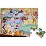 Juratoys-Janod Puzzle tactile une journee au zoo