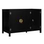 Voir la diapositive 1 : ID MARKET Buffet bas 110 cm YANG 3 portes bois noir