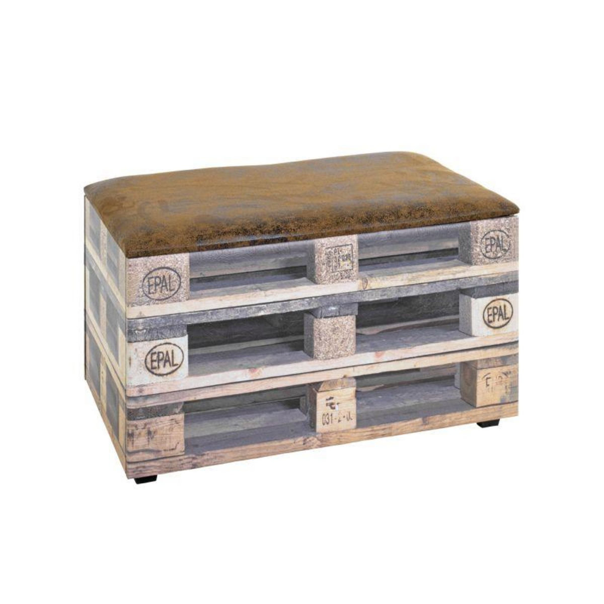 Paris Prix Coffre de Rangement Vintage  Palette  65cm Marron