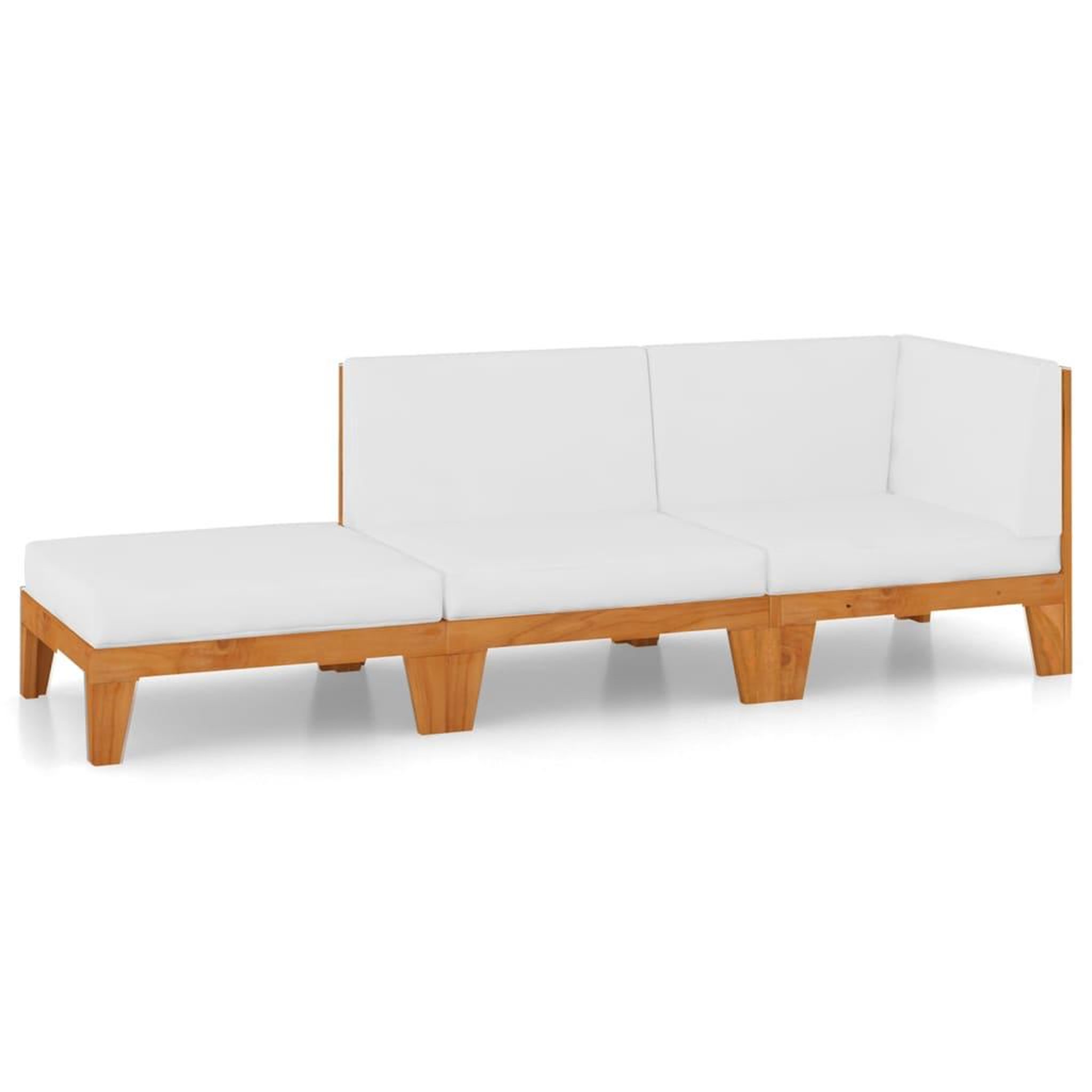 Voir la diapositive 2 : VIDAXL Salon de jardin 3 pcs avec coussins Bois d'acacia solide