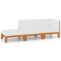 Voir la diapositive 2 : VIDAXL Salon de jardin 3 pcs avec coussins Bois d'acacia solide