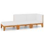 Voir la diapositive 2 : VIDAXL Salon de jardin 3 pcs avec coussins Bois d'acacia solide