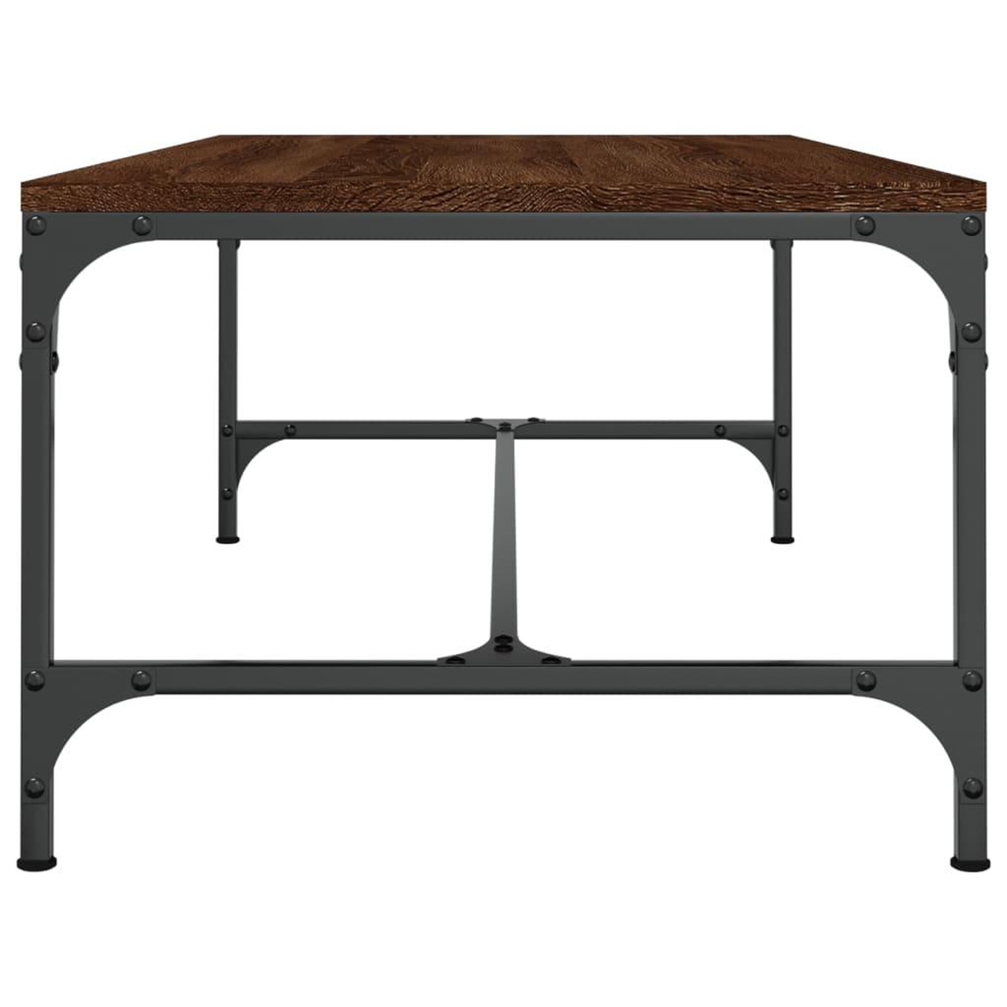 Voir la diapositive 5 : VIDAXL Table basse Chene marron 80x50x35 cm Bois d'ingenierie
