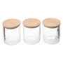 Voir la diapositive 1 : FIVE Lot de 3 Bocaux en Verre  Hermet  350ml Transparent & Naturel