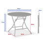 Voir la diapositive 3 : HESPERIDE Table de jardin pliante ronde 4 places GREENSBORO