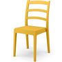 Voir la diapositive 2 : MARKET24 Lot de 4 chaises - ARETA - REA - 51 x 46 x H88 cm - Moutarde