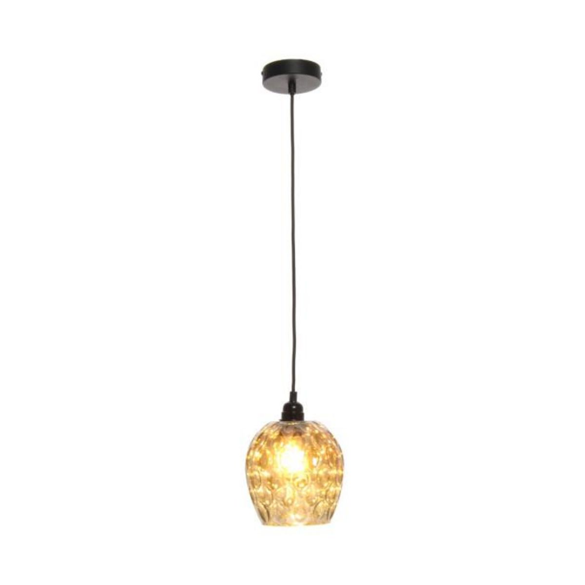 Paris Prix Lampe Suspension en Verre  Mono  23cm Marron