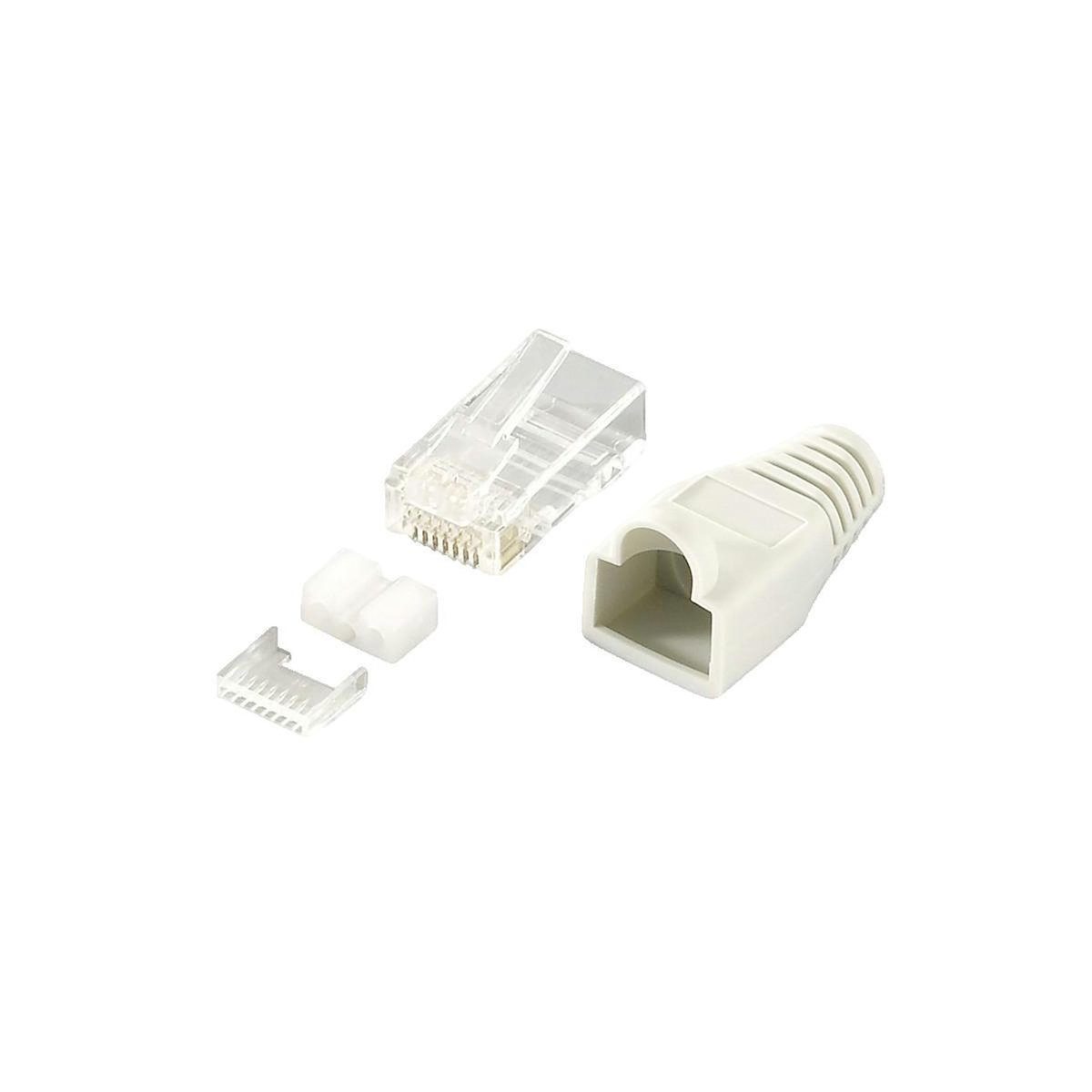 LOGILINK Connecteur RJ45 LogiLink Cat.6 gris