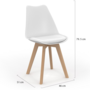 Voir la diapositive 5 : ID MARKET Lot de 4 chaises scandinaves SARA mix color gris clair, blanc, gris foncé, vert