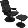 Voir la diapositive 1 : VIDAXL Fauteuil TV avec repose-pied Noir Similicuir