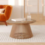 Voir la diapositive 2 : Rendez vous déco Table basse ronde en bois clair d'acacia D80 cm-Képès