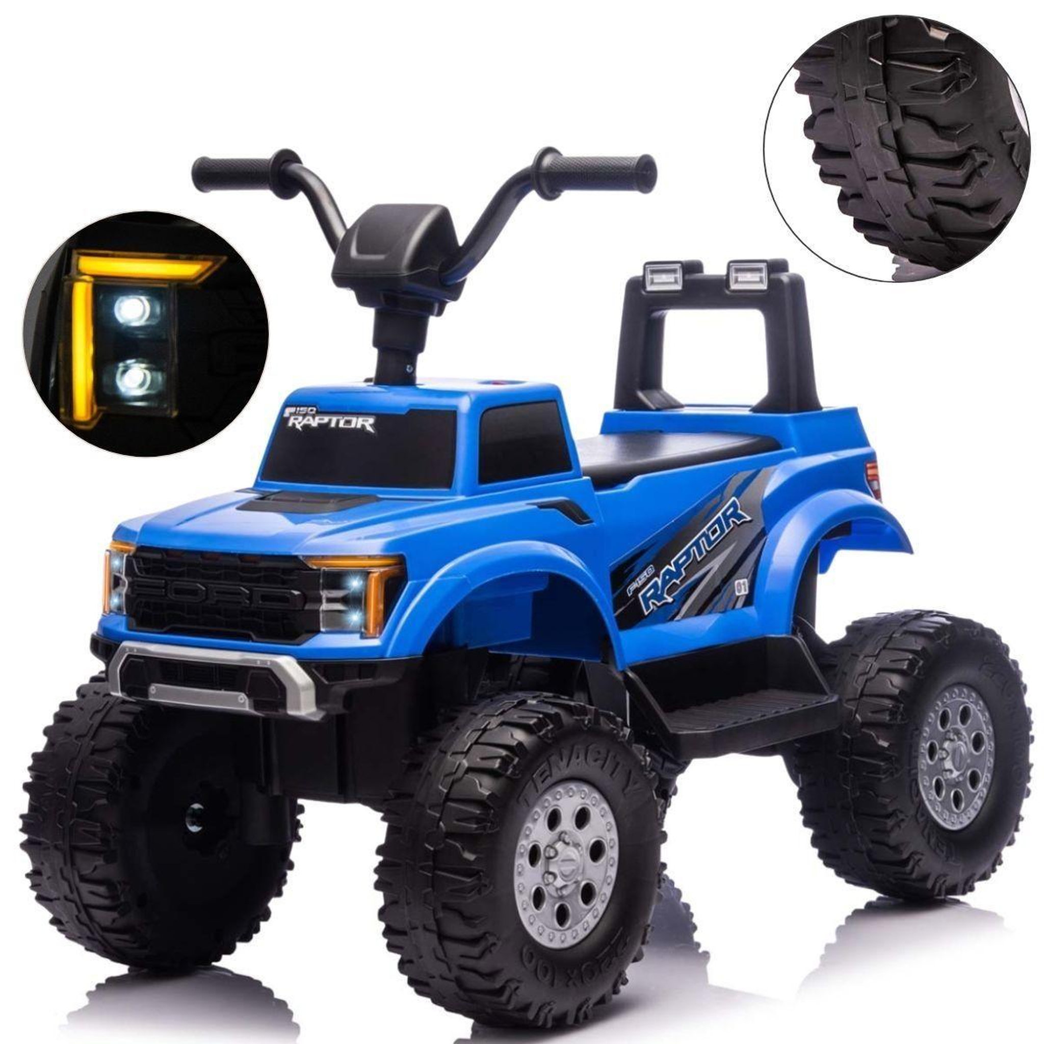 MILLY MALLY Voiture électrique  ford f-150 raptor bleue - 2 moteurs