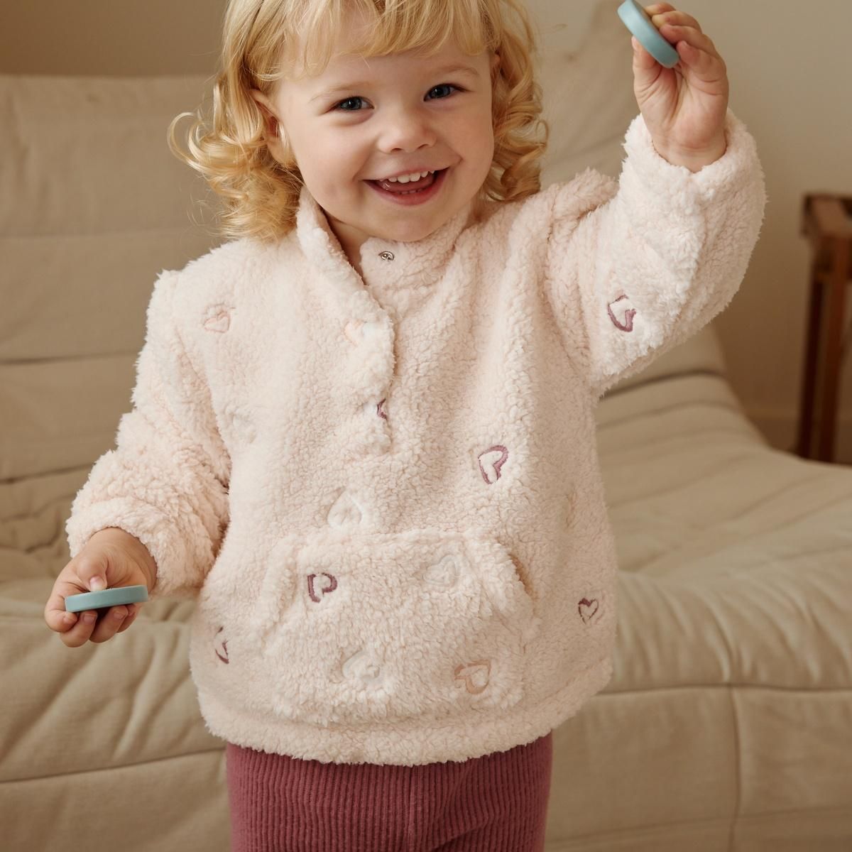 Petit Béguin Sweat-shirt enfant en sherpa Matcha