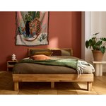 LISA DESIGN Bonnie - cadre de lit - 160x200 cm - chêne massif. Coloris disponibles : Marron