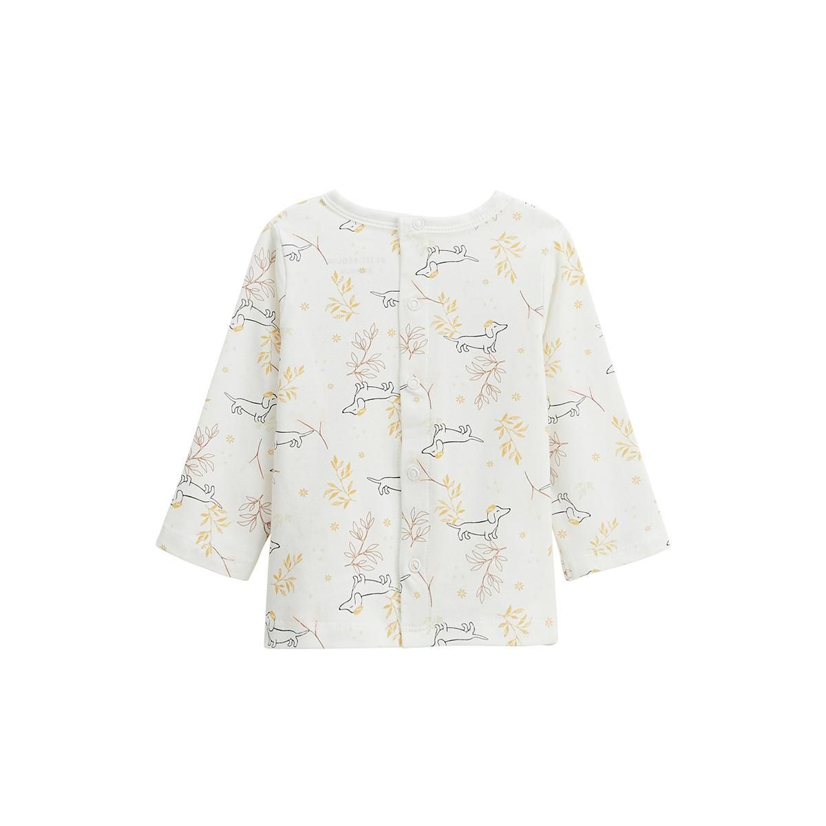 Petit Béguin Ensemble salopette bébé en molleton et t-shirt Emilie