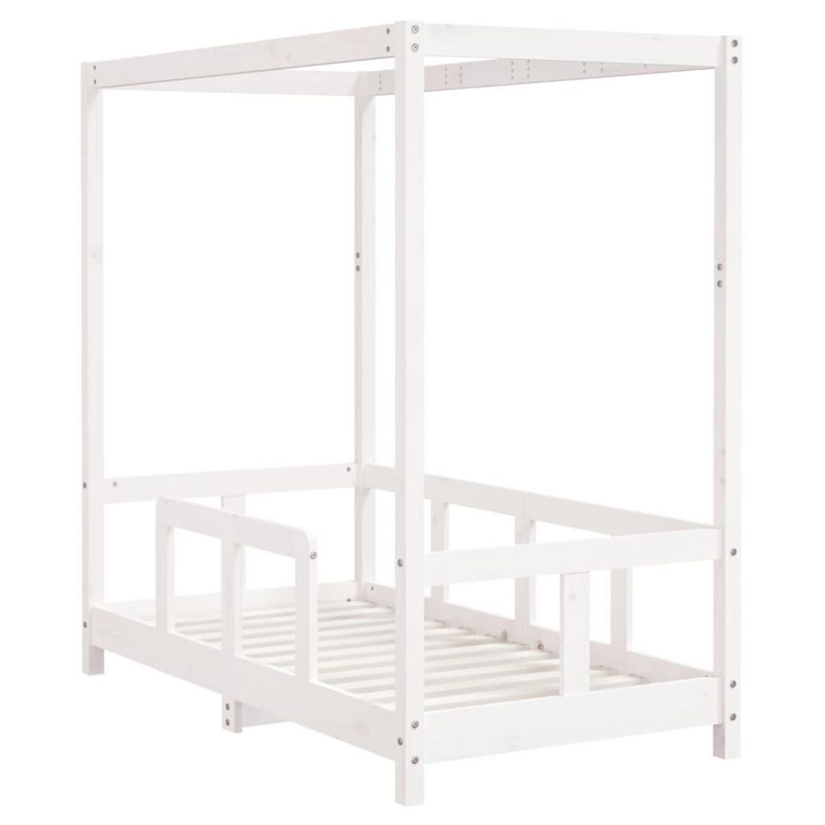 VIDAXL Cadre de lit pour enfant blanc 70x140 cm bois de pin massif