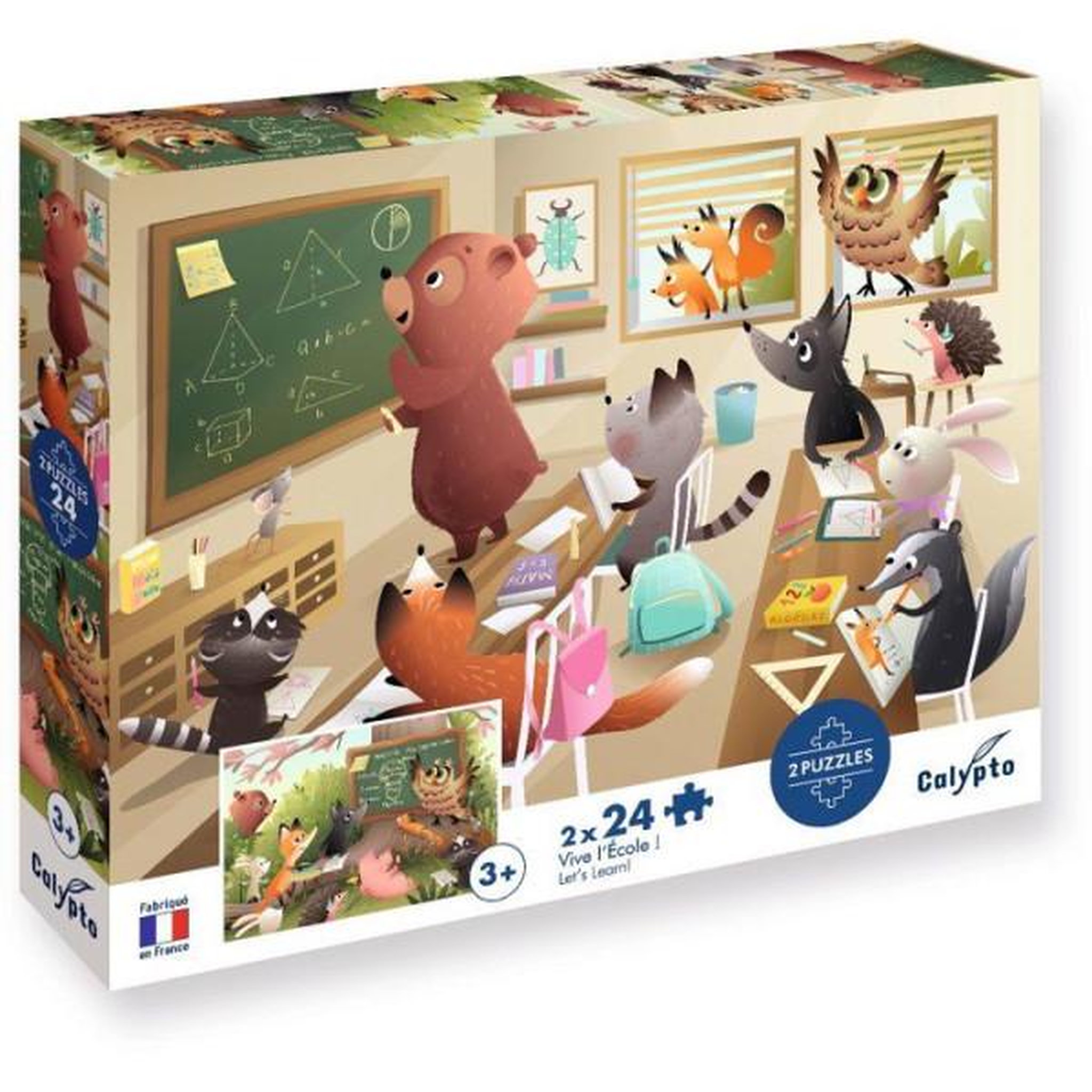 Sentosphere 2 puzzles - sentosphere - 24 pieces - vive l'ecole - observation - mémoire - logique - des 3 ans