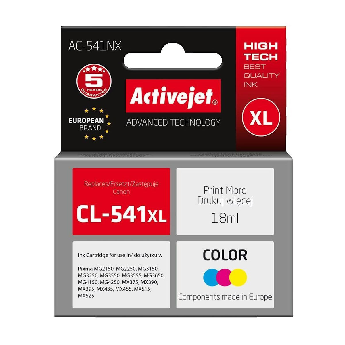 ActiveJet Cartouche d'encre Activejet AC-541NX bleue