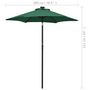 Voir la diapositive 6 : VIDAXL Parasol de jardin avec lumieres LED vert 200x211 cm aluminium
