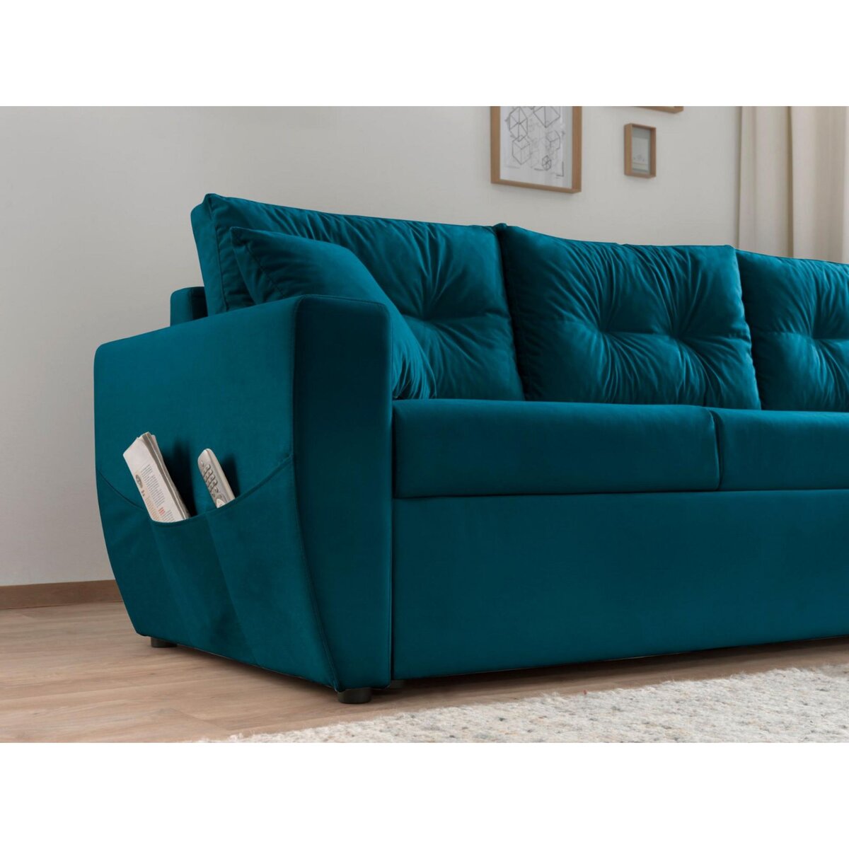 BEST MOBILIER Astoria - canapé d'angle réversible - convertible avec coffre - style contemporain- 4 places