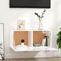 Voir la diapositive 3 : VIDAXL Armoire murale blanc brillant 80x36,5x35 cm bois d'ingenierie
