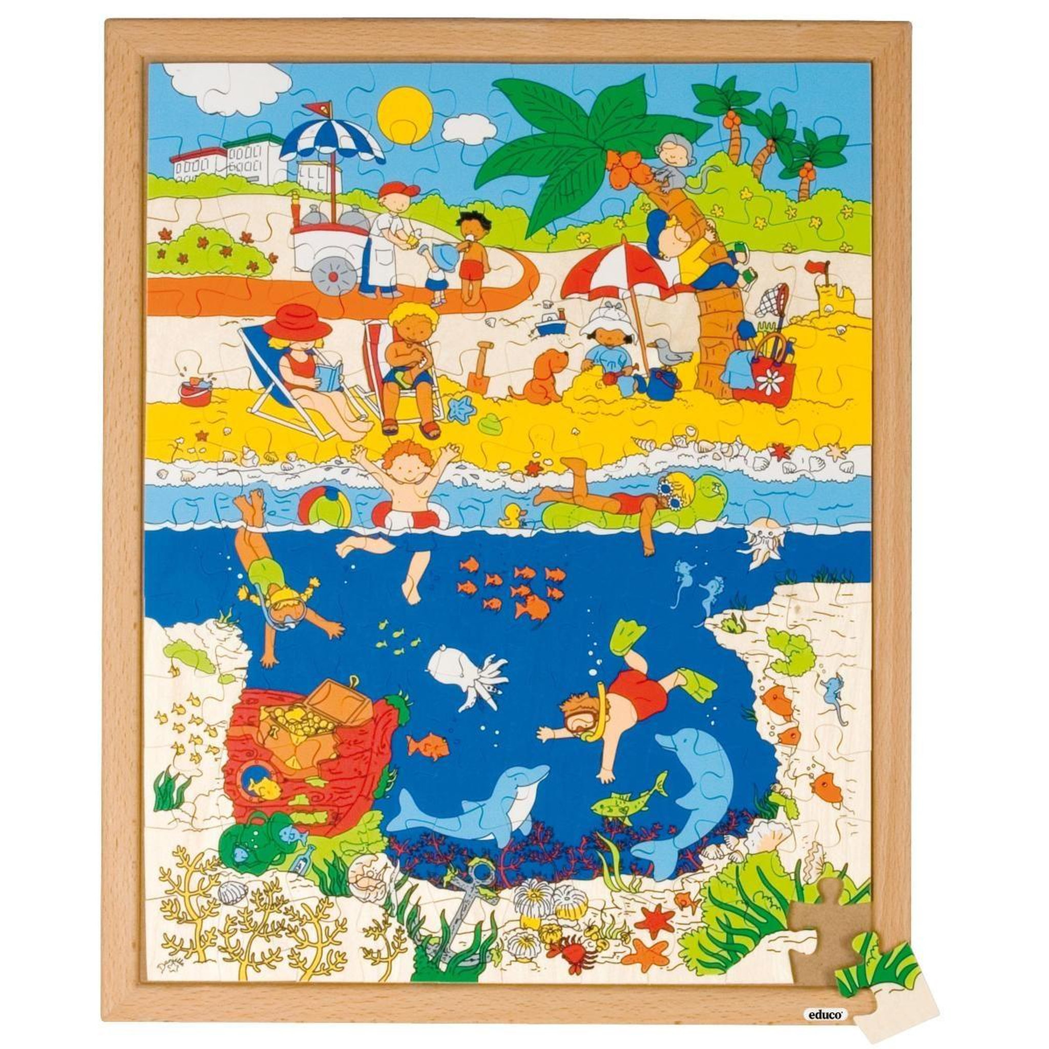 EDUCO Dessus et dessous - la mer — 120 pièces de puzzle