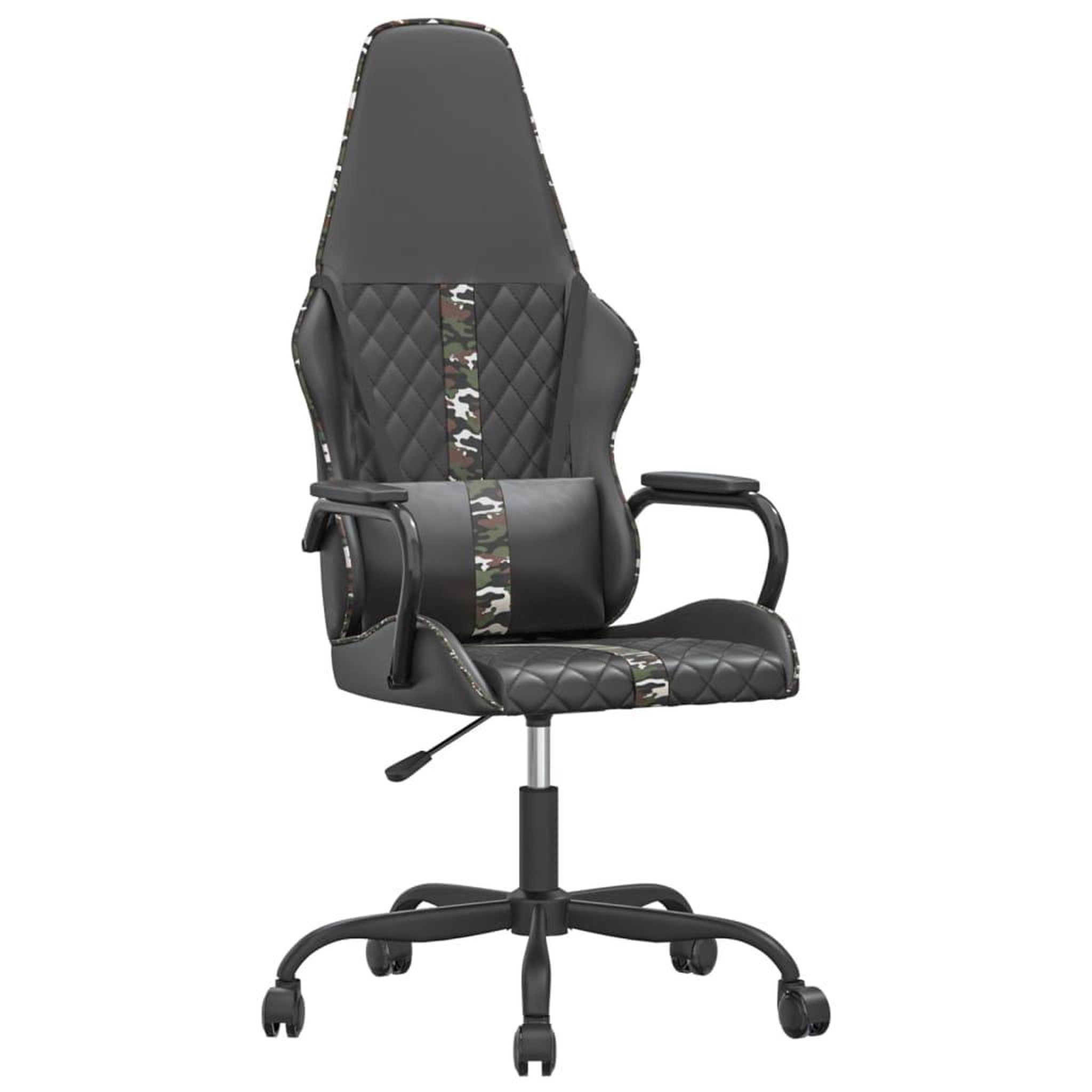 Voir la diapositive 2 : VIDAXL Chaise de jeu Noir et camouflage Similicuir