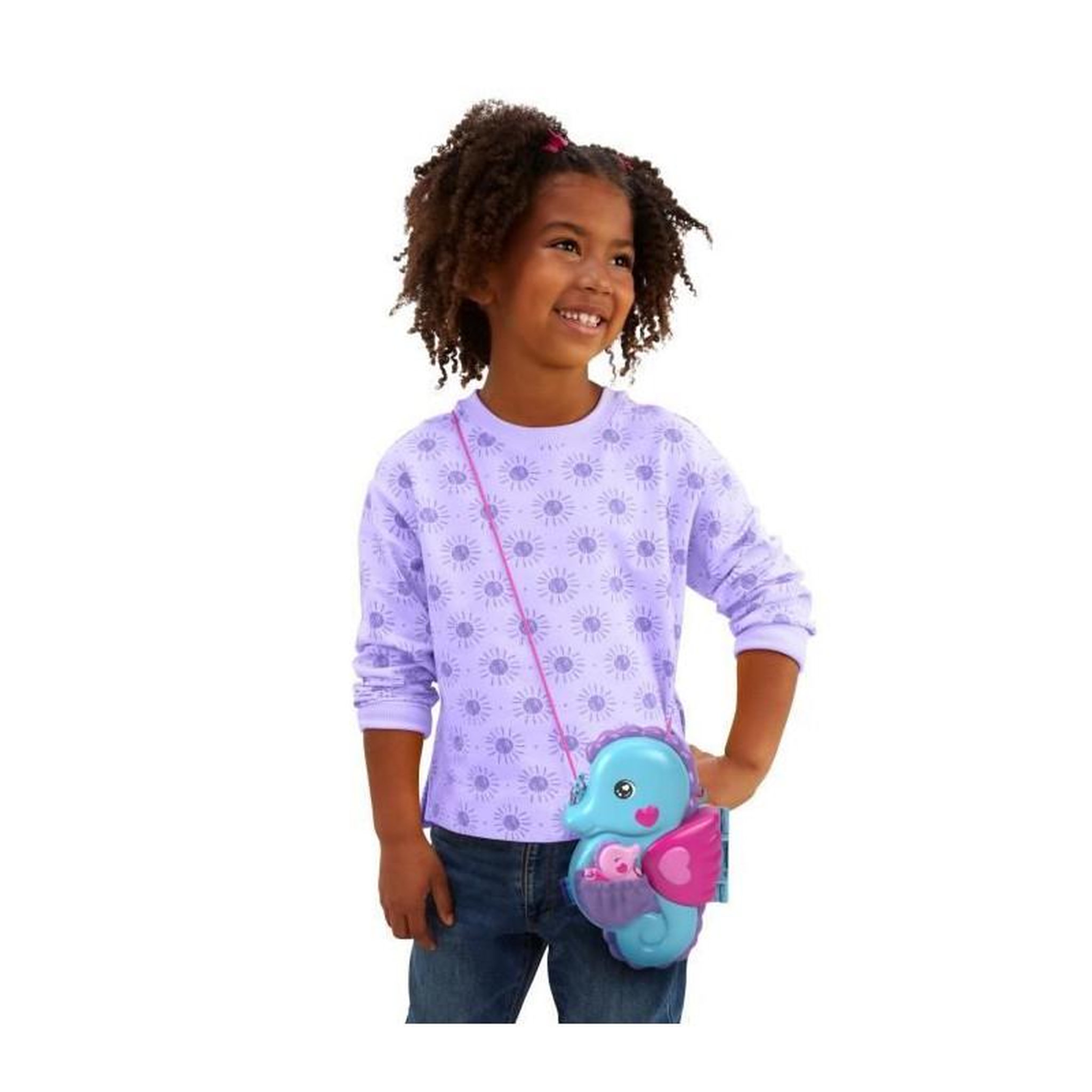 Voir la diapositive 3 : POLLY POCKET Polly Pocket-Papa et moi-Sac surprises hippocampe et 2 mini-figurines HWP03