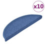 Voir la diapositive 2 : VIDAXL Tapis d'escalier 10 pcs 56x17x3 cm Bleu