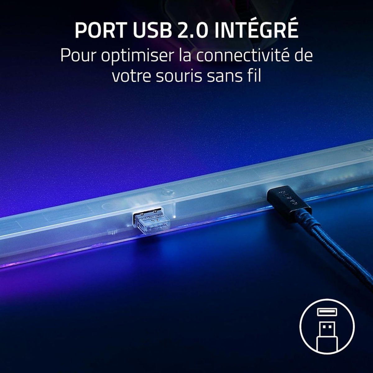 Razer Tapis de souris FIREFLY V2 PRO PHANTOM WHITE ED