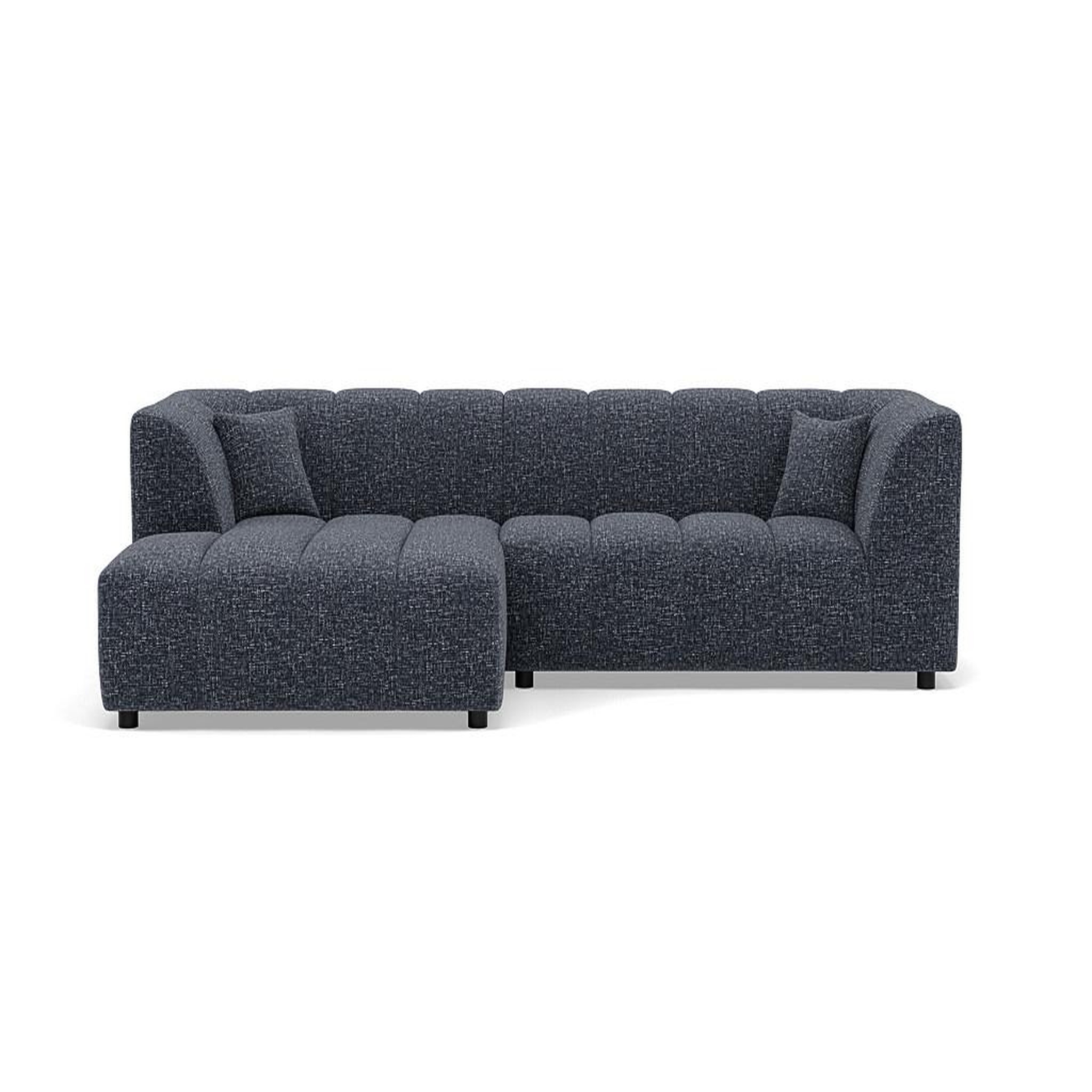 Voir la diapositive 1 : LISA DESIGN Curtis - canapé d'angle gauche 4 places avec accoudoir en tissu texturé