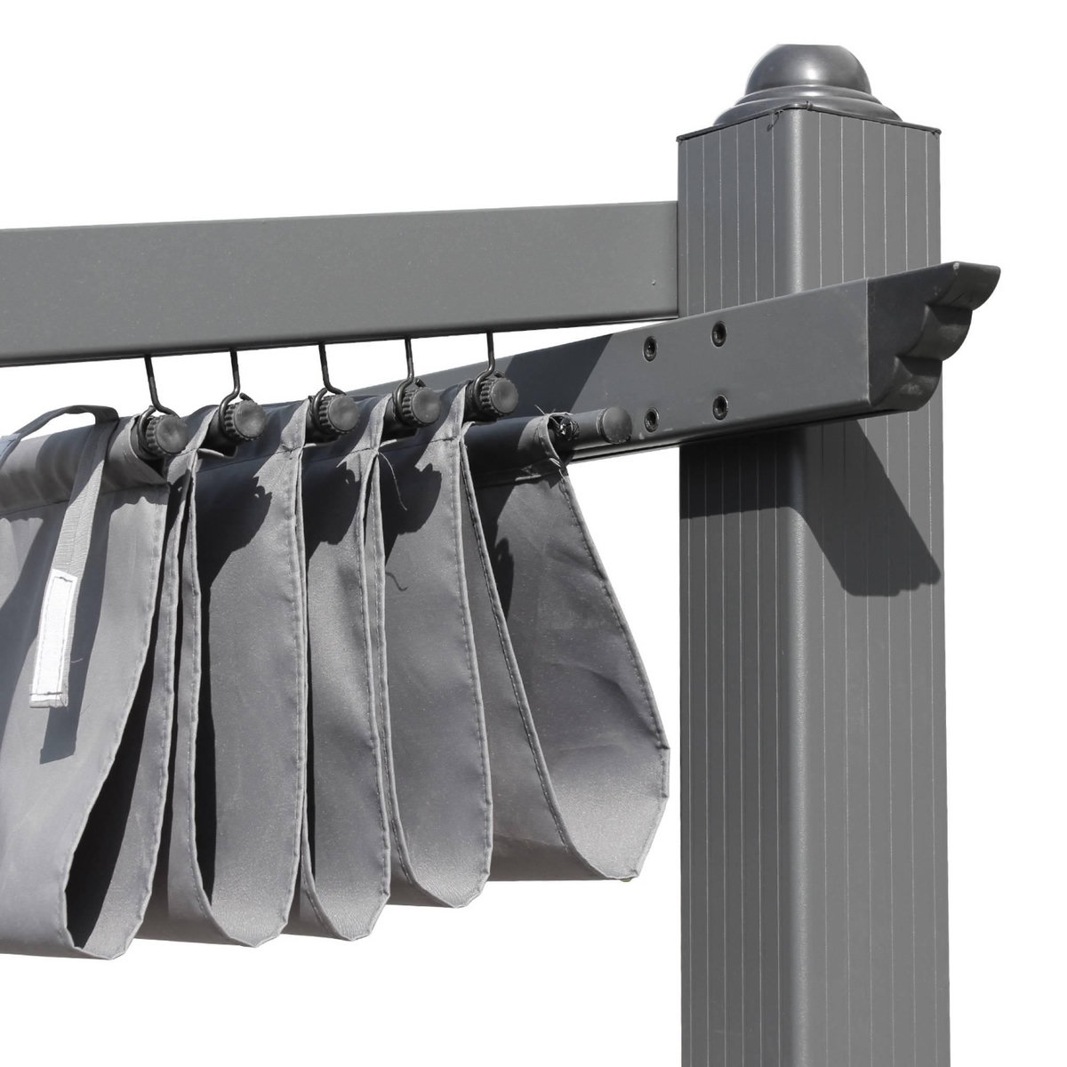 SWEEEK Tente de jardin murale, pergola aluminium 3x4m Murum , toile rétractable, toile coulissante