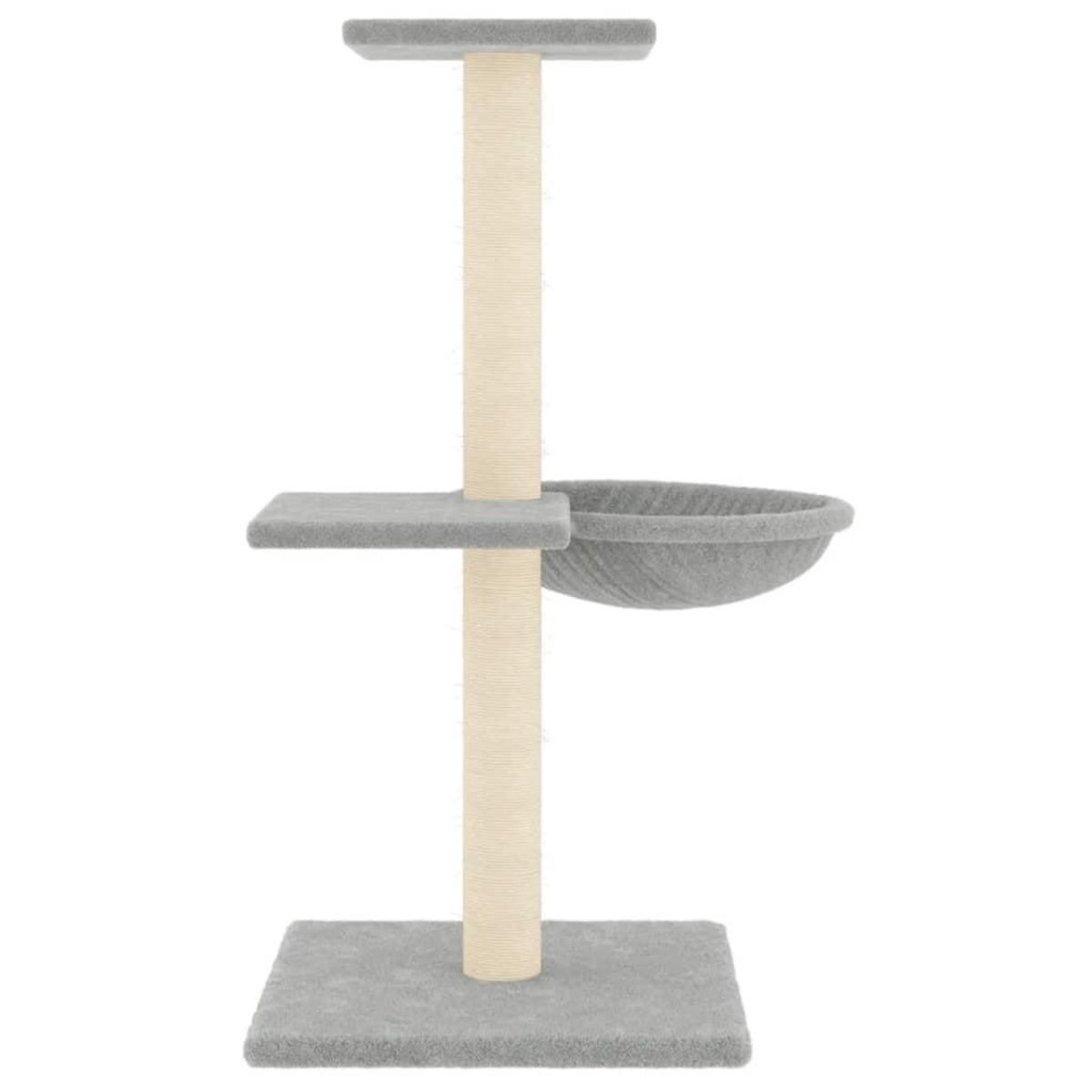 VIDAXL Arbre a chat avec griffoirs en sisal gris clair 72 cm
