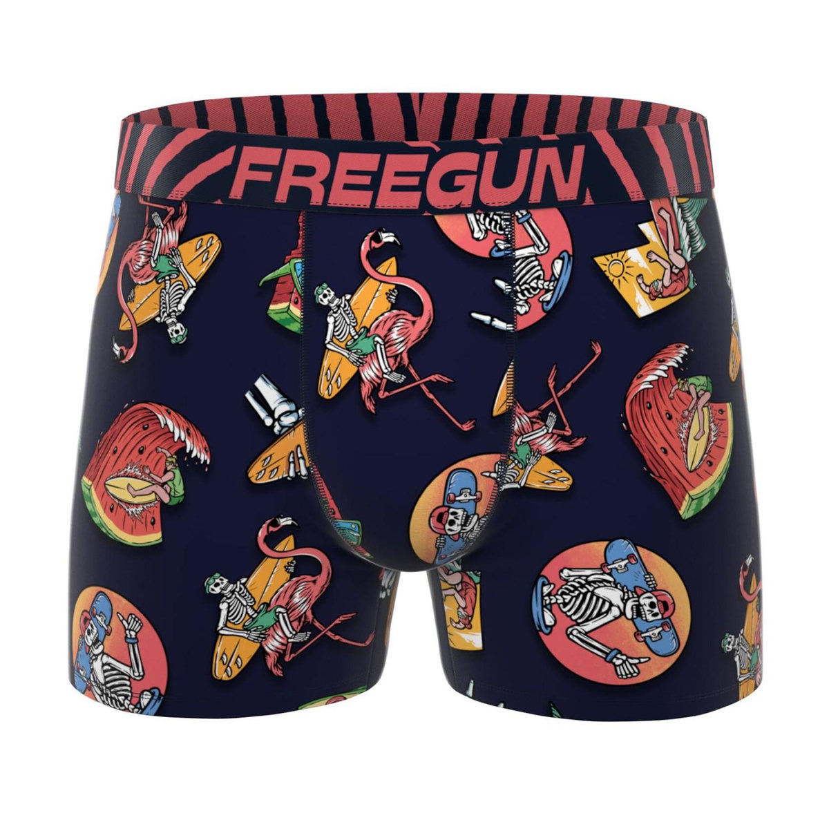 FREEGUN Lot de 5 boxers homme Retro Summer