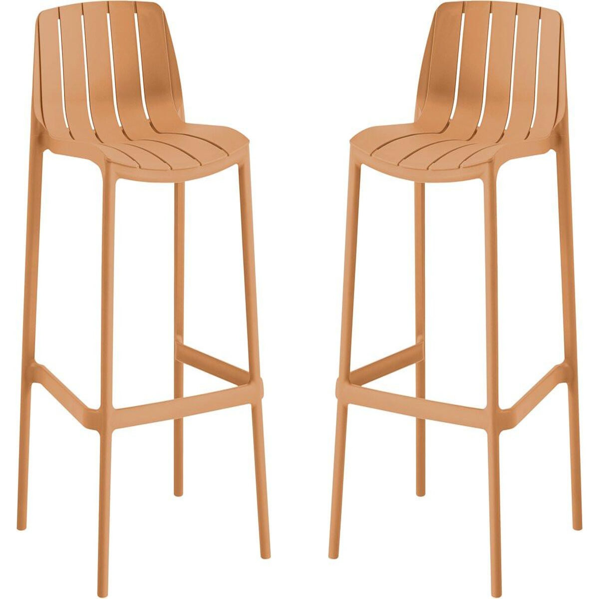 Habitat et Jardin Lot de 2 chaises empilables  Vaena  - Orange