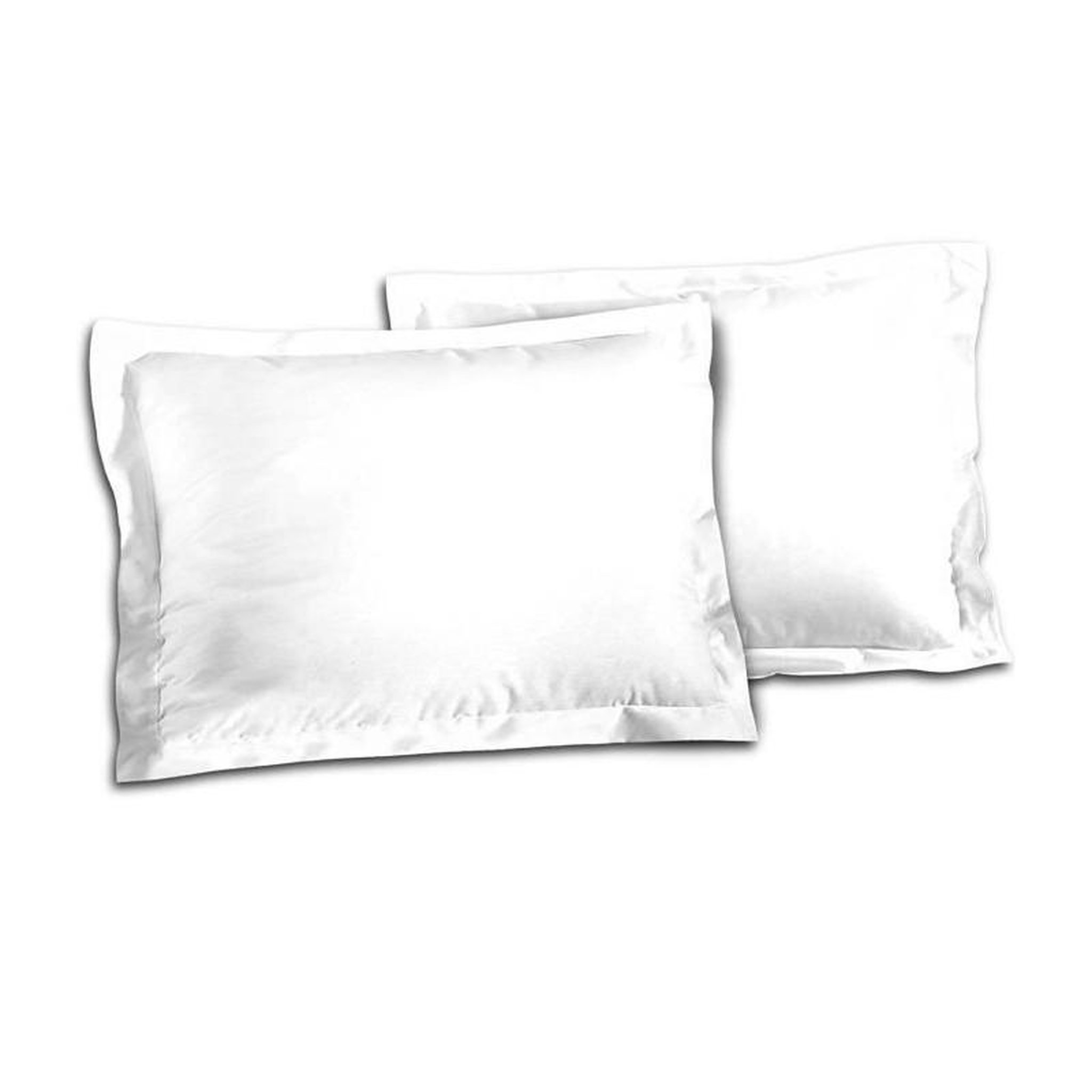 Voir la diapositive 2 : LOVELY HOME LOVELY HOME Lot de 2 Taies dOreillers 100% coton 50x70 cm - Blanc