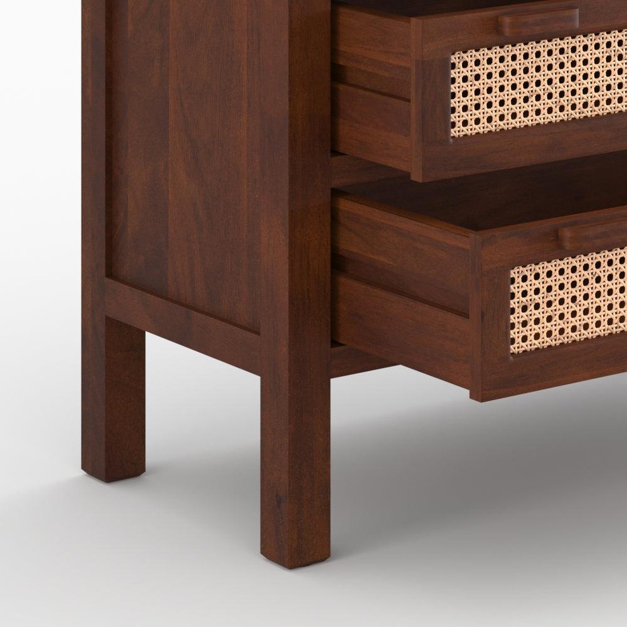 Voir la diapositive 5 : MAISON PAVANE Commode en bois de manguier et cannage-tiki