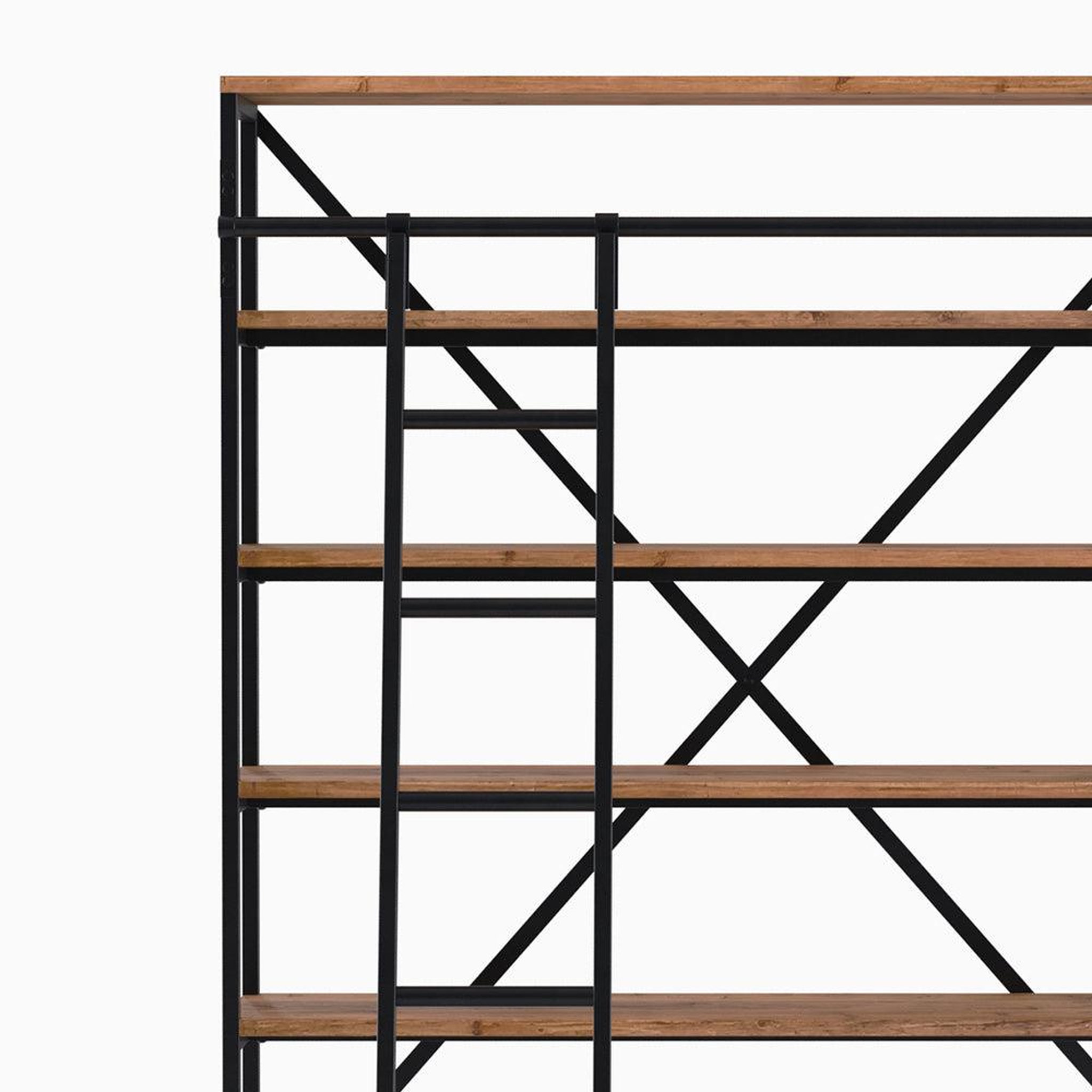 Voir la diapositive 2 : MAISON PAVANE Ensemble de 2 bibliothèques en bois et métal-kasi