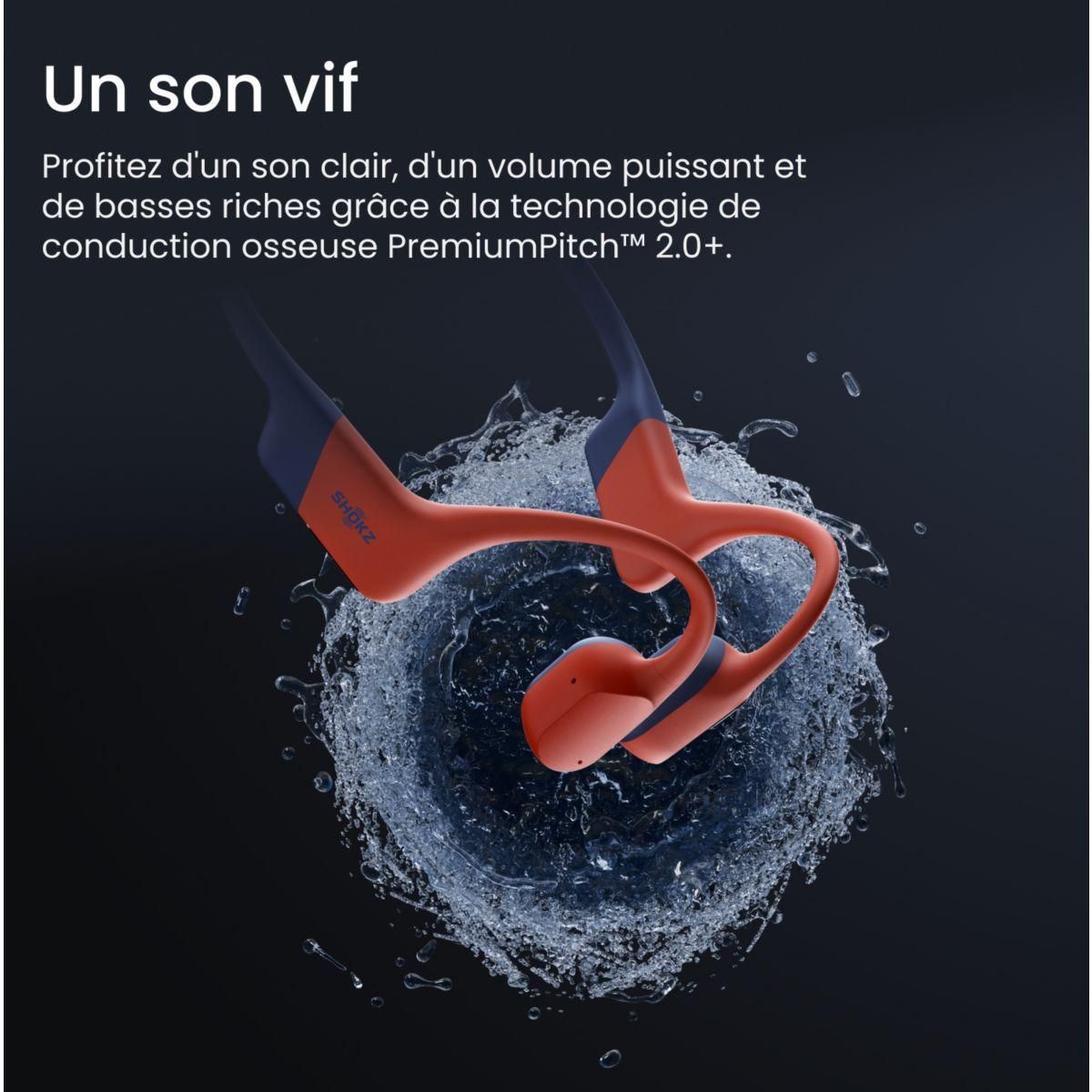 SHOKZ Casque OpenSwim Pro Rouge