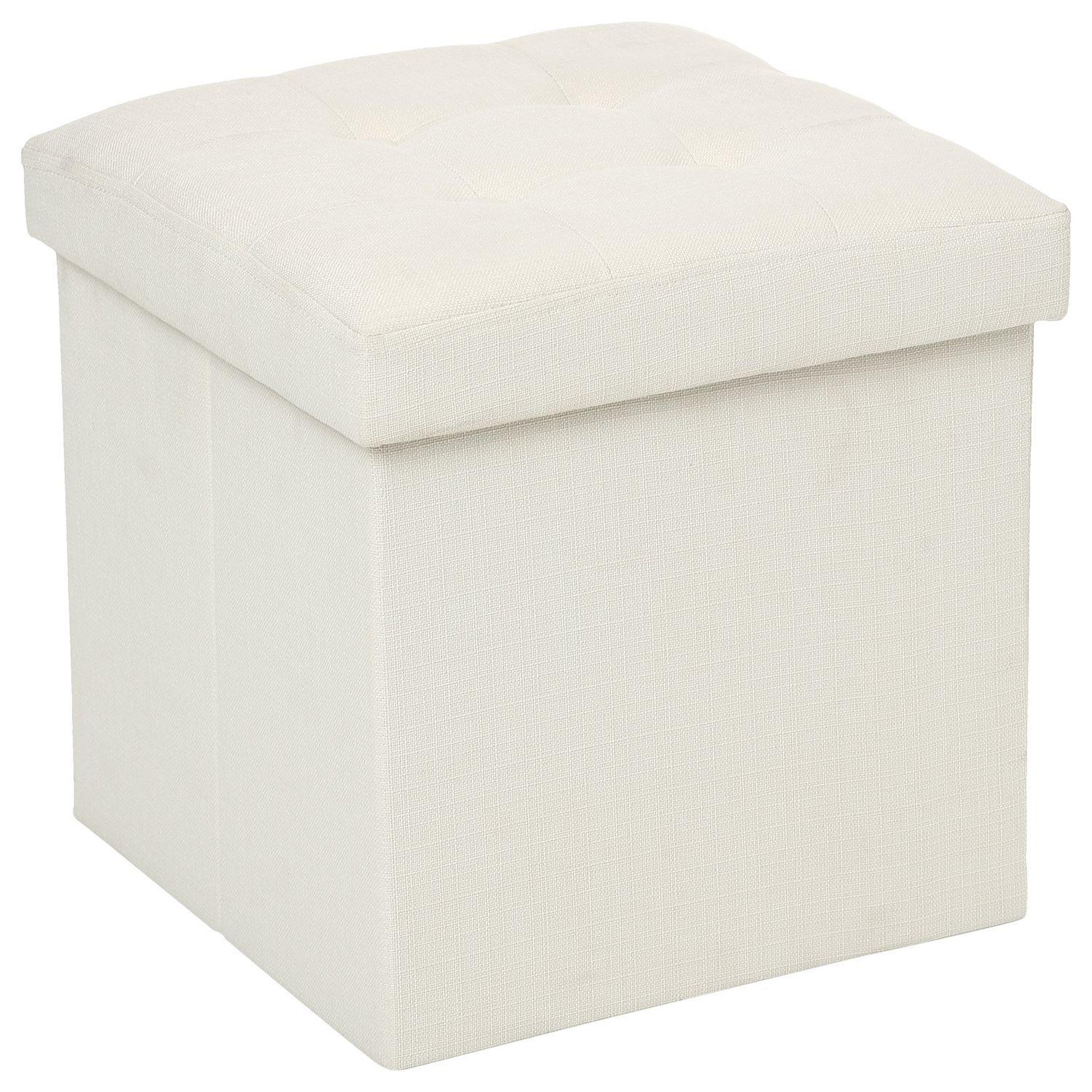ATMOSPHERA Pouf coffre pliable lysandre. Coloris disponibles : Gris