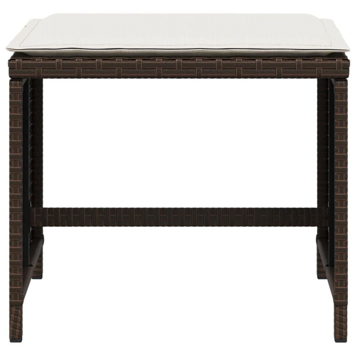 VIDAXL Tabourets de jardin avec coussins 4pcs marron 40x40x35 cm rotin