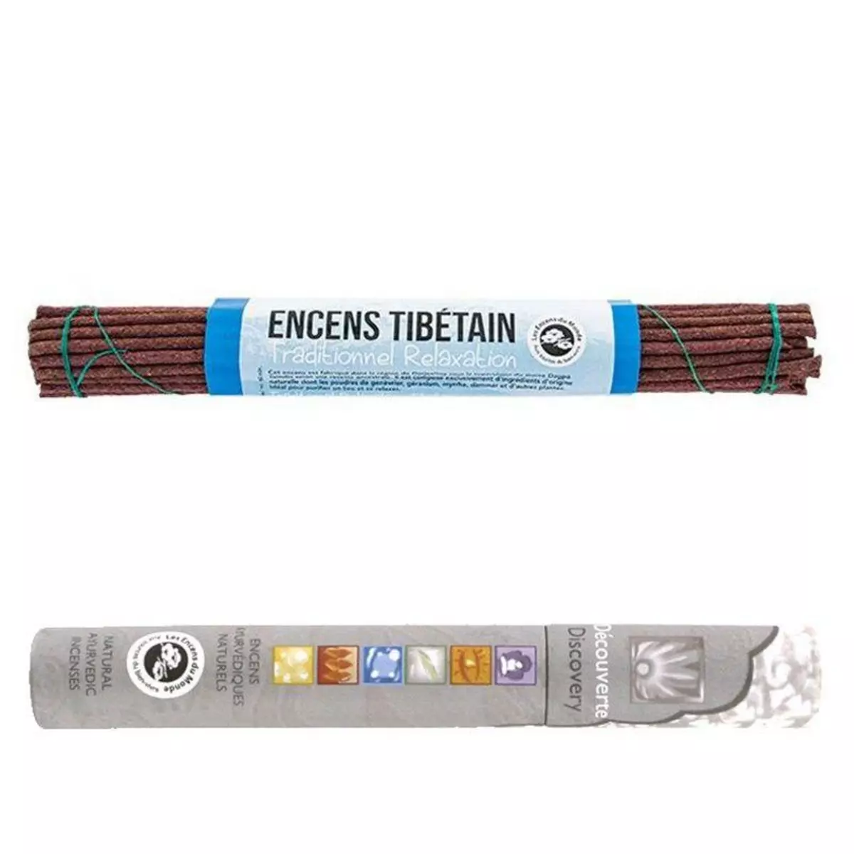 Les Encens du monde Encens tibétain Relaxation 35 bâtonnets + encens ayurvédique 14 bâtonnets