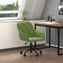 Voir la diapositive 1 : VIDAXL Chaise pivotante de bureau Vert clair Velours