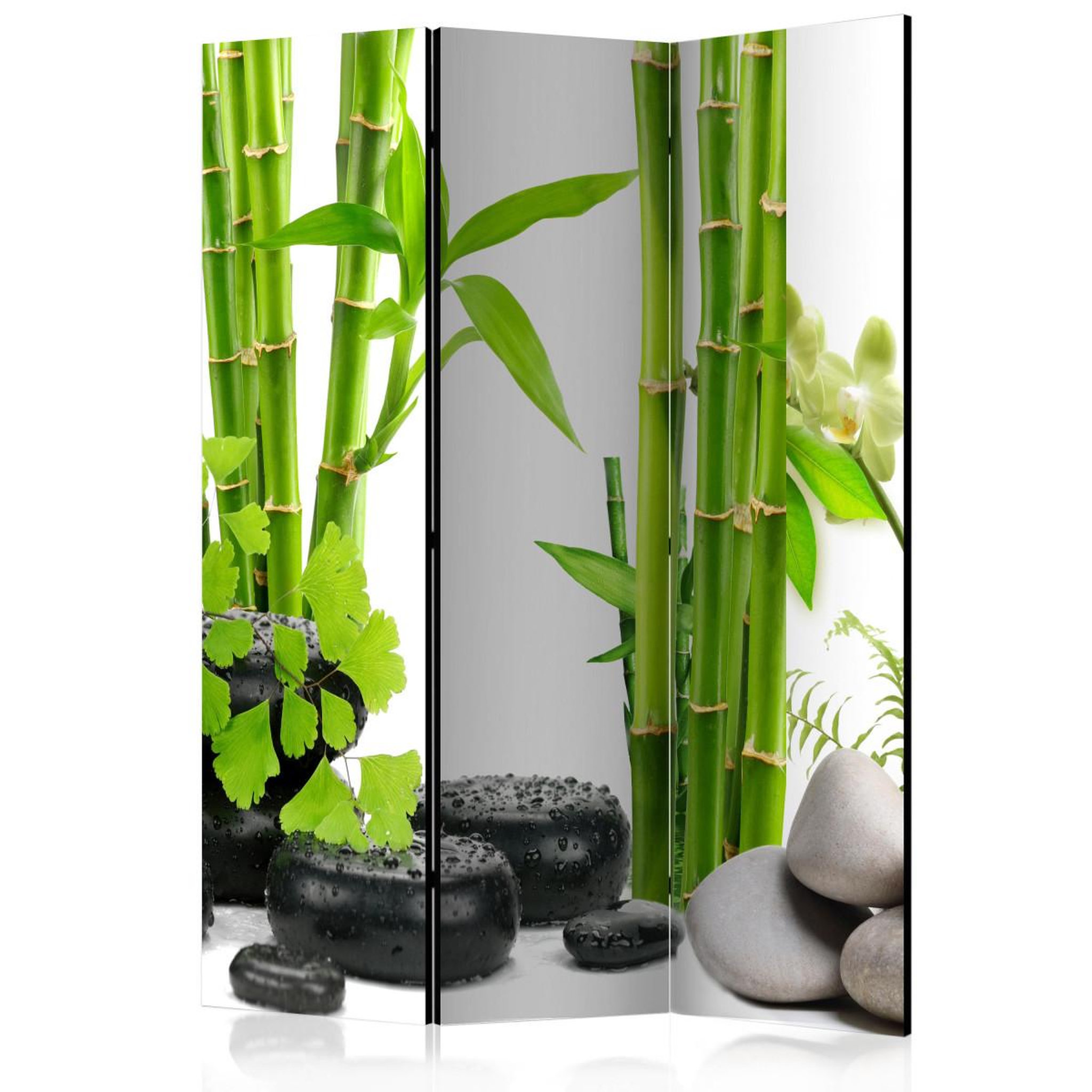 Paris Prix Paravent 3 volets  bamboos & stones  135x172cm