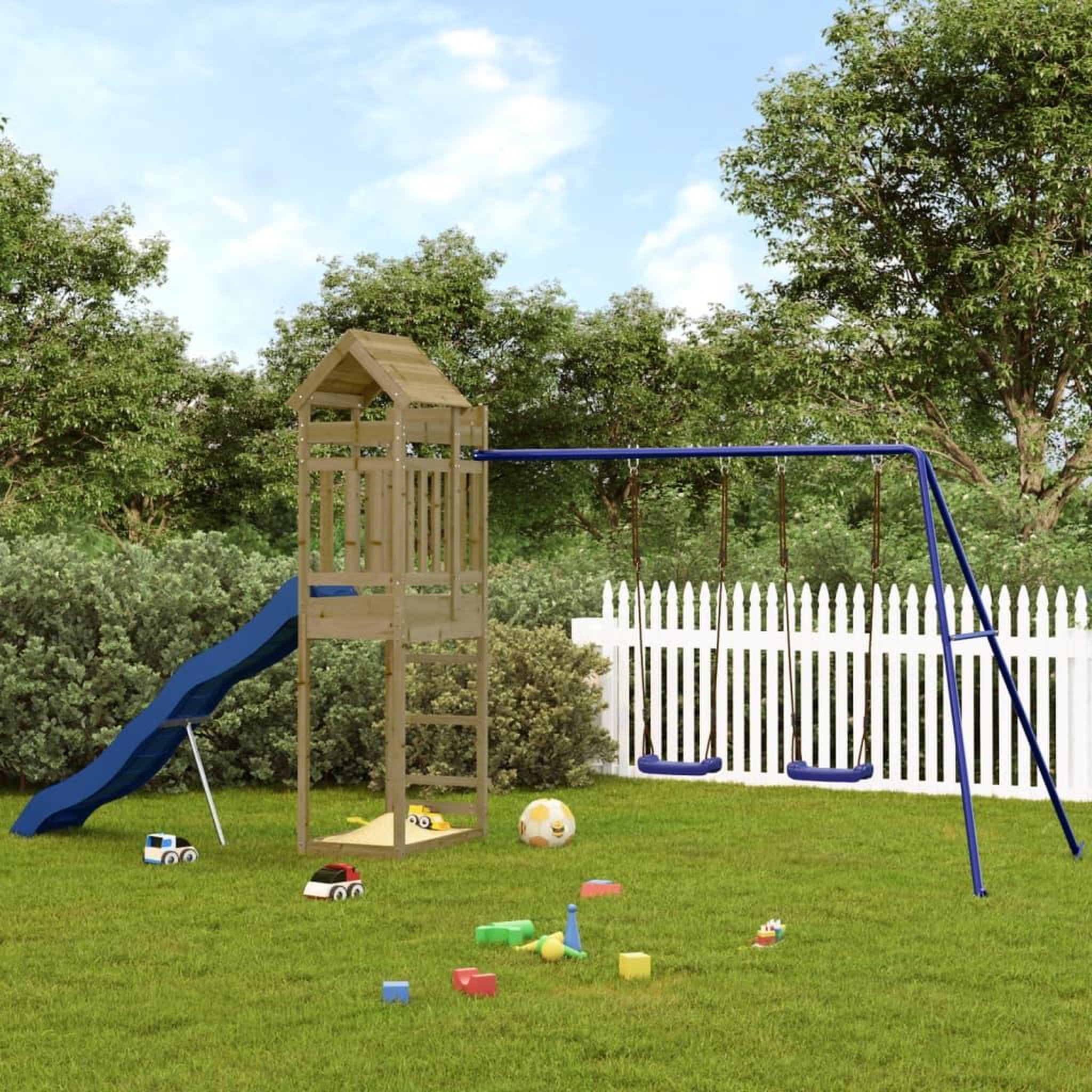VIDAXL Aire de jeux d'exterieur bois de pin impregne