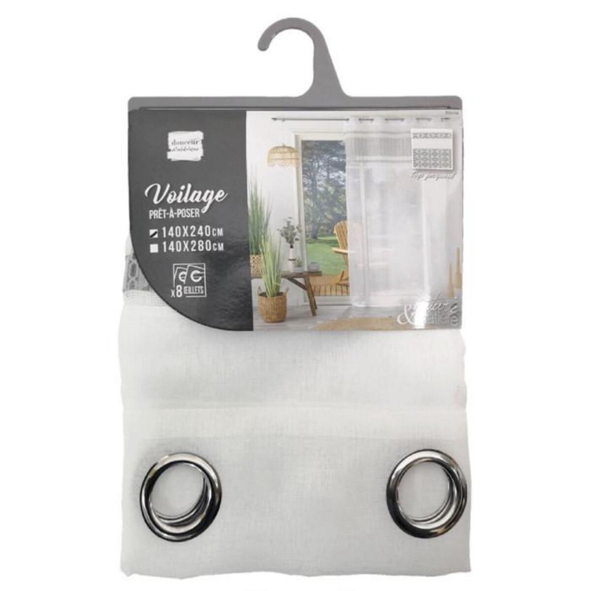 Paris Prix Rideau Voilage à Œillets  Storia  140x240cm Blanc