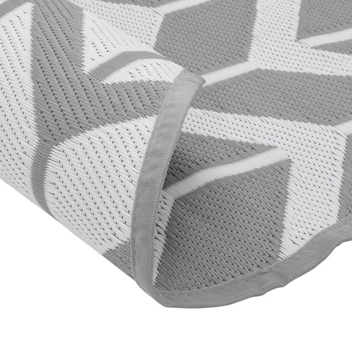 VIDAXL Tapis d'exterieur ARAKIL gris Ø120 cm PP