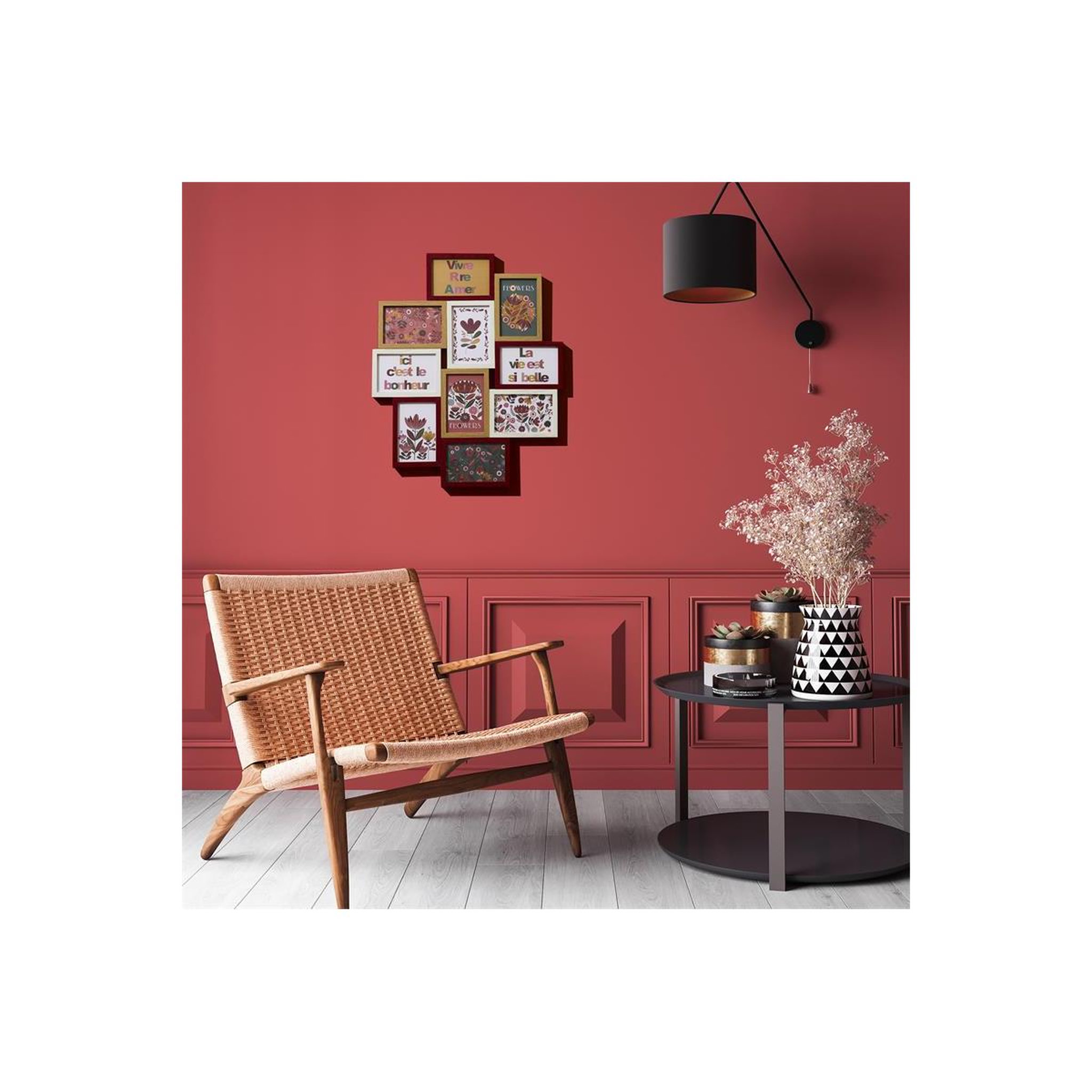 Voir la diapositive 4 : The Home Deco Factory Pêle-mêle 10 photos  heritage  56cm multicolore