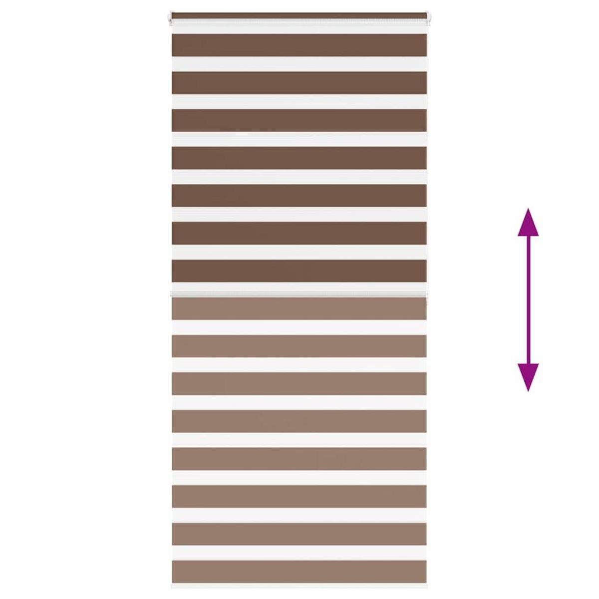 VIDAXL Store zebre marron 95x200 cm largeur du tissu 90,9 cm polyester