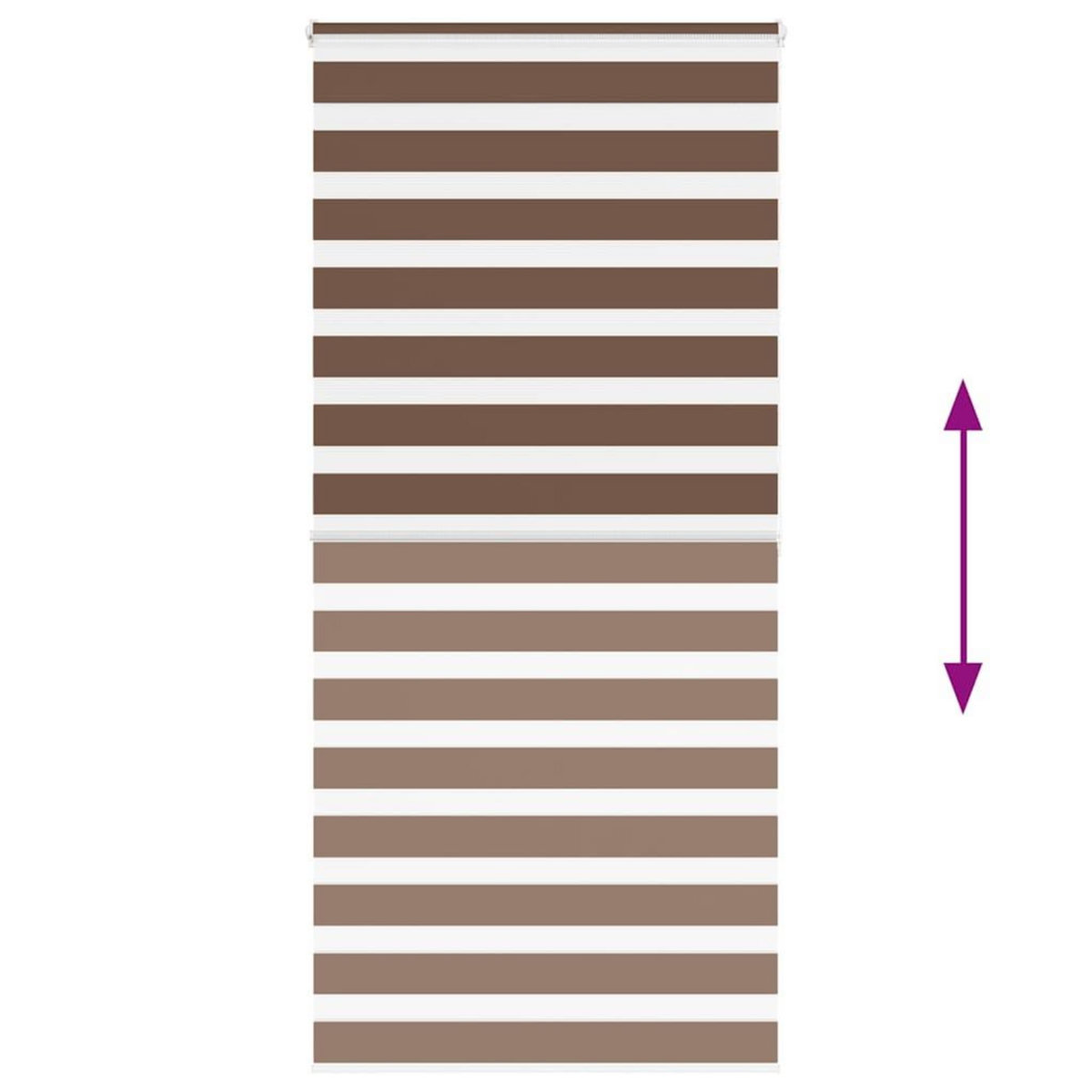 VIDAXL Store zebre marron 95x200 cm largeur du tissu 90,9 cm polyester